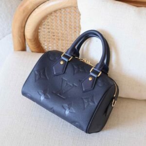 Louis Vuitton Speedy 20 Bandouliere Navy Blue Monogram Empreinte Handbag - Dubai Luxury Items
