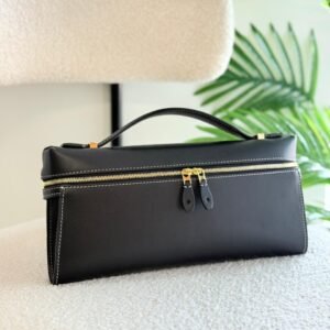 Premium Loro Piana Clutch L29 Master Quality Black Calfskin