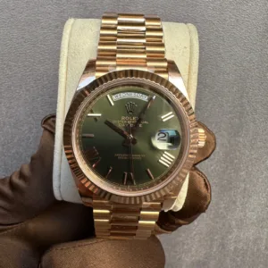 Rolex Day-Date 40 Olive Green Rose Gold 40 mm - Luxury Master Copy Dubai