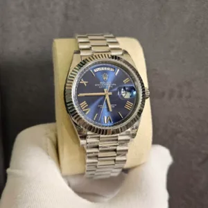 Rolex Day-Date 40 White Gold -Blue Dial - Luxury Master Copy Dubai