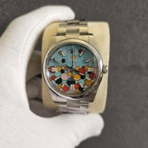 Rolex Oyster Perpetual 41 Celebration Dial New 2023 Releas 124300 Turquoise Colur Ful Dial - Luxury Master Copy Dubai