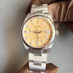 Rolex Oyster Perpetual Stainless Dial 41mm NUOVO 2026 Italia Champagne Beige Giallo - Luxury Master Copy Dubai