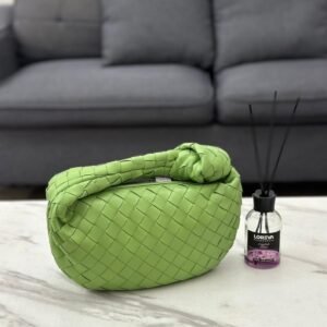 Shop Bottega Veneta Mini Jodie Lime Green Intrecciato Bag