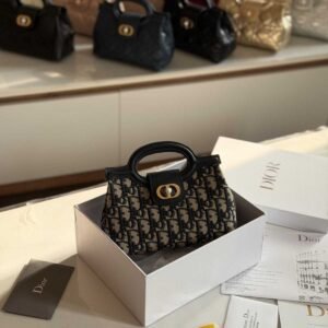 Shop Dior Jolie Mini Bag Blue Oblique Jacquard | Dubai Luxury Items