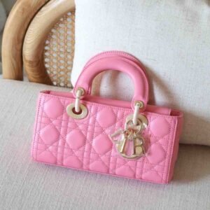 Shop Dior Lady D-Joy Small Pink Cannage Lambskin | Dubai Luxury Items